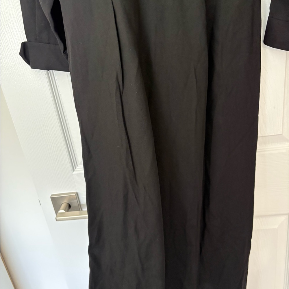 NWT Massimo Dutti Black Long-Sleeve Maxi Dress with Button Detailing. - Picture 8 of 12